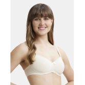 Jockey 1723 Wirefree Padded Super Combed Cotton Elastane Lace Styling T-Shirt Bra - Birch - None