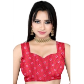 LEELAVATI - Red Crepe Saree With Blouse Piece ( Pack of 1 ) - Red