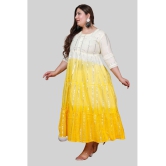 miravan - Yellow Cotton Women's Anarkali Kurti ( Pack of 1 ) - None