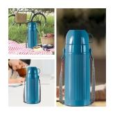 Milton Precious 1000 Plastic Insulated Flask, 910 ml, Capri Blue | BPA Free | Food Grade | Odour Free | Easy Grip | Easy to Carry| Light Weight | School | Kids | Picnic - Blue