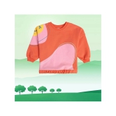 Miniklub Girls Round Neck Full Sleeve Knit Sweat Shirt (Orange Color) - None