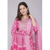 kurti with pant & dupatta Dupatta Sets-XXL / Pink