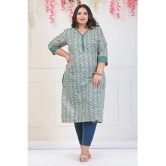 Swasti Cotton Printed Straight Womens Kurti - Green ( Pack of 1 ) - None