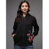 eWools.in Cotton Blend Womens Hooded Sweatshirt ( Black ) - None