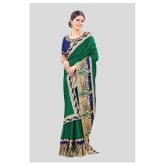 offline selection Green Dola Silk Saree - Single