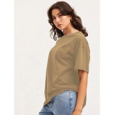 clafoutis Beige Cotton Womens T-Shirt ( Pack of 1 ) - None