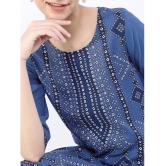 Ketch Polyester Printed Straight Womens Kurti - Blue ( Pack of 1 ) - None