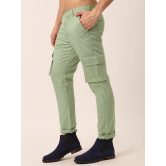 Indian Needle Mens Casual Cotton Solid Cargo Pants-36 / Green