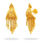 LUV FASHION Golden Chandbalis Earrings ( Pack of 1 ) - Golden