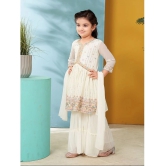 Aarika Cream Georgette Girls Kurta and Sharara Set ( Pack of 1 ) - None