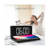 Portronics Freedom 4A:Desktop Wireless Charger with Digital Alarm Clock ,Black (POR 1042) - Black