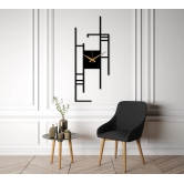 Zik Impex Modern Minimalist Rectangular Wall Clock for Living Room, Bedroom, Office-Black