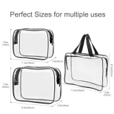 Wash bag Transparent 3 pcs Wash Bag Travel Toiletry BagMakeup Pouch Bag Travel Transparent Toiletry Waterproof Zipper Wash Bag Household Grooming Kit Portable Organizer Case Carry Pouch