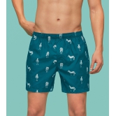 Remix Cotton Boxers Zebra Blue M