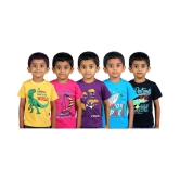 JILZ - Multicolor Cotton Boy's T-Shirt ( Pack of 5 ) - None