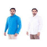 DESHBANDHU DBK 100% Cotton Regular Fit Solids Full Sleeves Mens Casual Shirt - Multi ( Pack of 2 ) - None