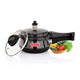 Premier Cucina Trendy Black Induction Bottom Handi Pressure Cooker With Glass Lid - 3 Ltr