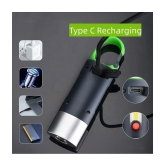 Life Like TYPE-C Rechargeable 4 Modes Torch With COB Light - Green