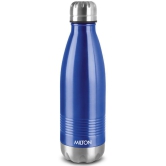 Milton Duo DLX 1000 Thermosteel 24 Hours Hot and Cold Water Bottle, 1 Litre, Blue | Leak Proof | Office Bottle | Gym | Home | Kitchen | Hiking | Trekking | Travel Bottle - Blue