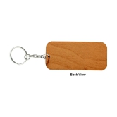 Asmi Collection Beige Wood Keychain - Pack of 1