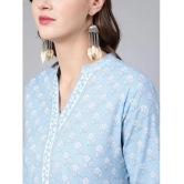 Antaran - Blue Cotton Womens Straight Kurti ( Pack of 1 ) - None