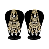 Sukkhi Astonish Gold Plated Pearl Chandelier Earring For Women - Golden