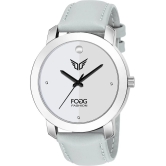 Fogg Light Grey PU Analog Mens Watch