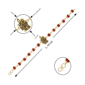 Paola Rakhi Rudraksh Radha Krishna With  Stylish Classic  Look KRISHNA JI     Rakhi With Roli Chawal And  Greeting Card - None