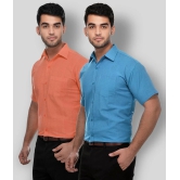 DESHBANDHU DBK - Multicolor Cotton Regular Fit Mens Formal Shirt (Pack of 2) - None