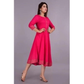 Smien - Pink Rayon Women's Anarkali Kurti ( Pack of 1 ) - None