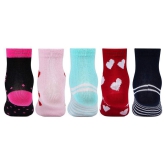 Infants Fancy Design Multi Color Cotton Socks- Pack of 5 Assorted 0- 6 Months