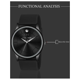 CHARLIEKEEN Black Silicon Analog Mens Watch