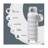 Milton Pebble 530 Thermosteel 24 Hours Hot and Cold Water Bottle, 530 ml, White - White