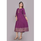 Smien - Purple Rayon Womens Flared Kurti ( Pack of 1 ) - None