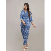 Frionkandy Blue Printed Pant Top Set - None