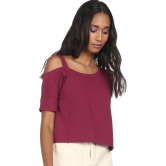 Sugr Polyester Regular Tops - Red - L