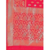 LEELAVATI Banarasi Silk Embellished Saree With Blouse Piece - Red ( Pack of 1 ) - Red