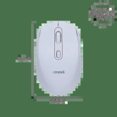 Croma Wireless Mouse (1600 DPI, Scratch Resistance, White)