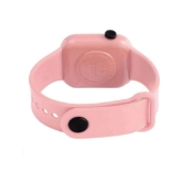 Rhonium Pink Silicon Digital Womens Watch