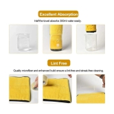 Auto Hub Yellow 800 GSM Microfiber Cloth For Automobile ( Pack of 5 )