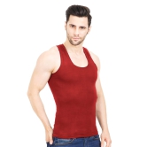 NRG Mens Sleeveless Colour Cotton Vest  ( Pack of 1 Red ) G23