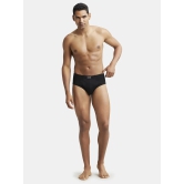 Jockey 1009 Men Super Combed Cotton Rib Solid Brief - Black - None