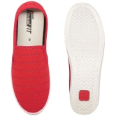 ASIAN M-2025 Red Mens Slip-on Shoes - None