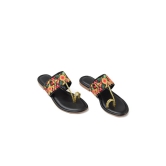 GLITZYGALZ  Women Black Flats Sandal