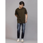 Rigo Cotton Blend Oversized Fit Printed Half Sleeves Mens T-Shirt - Dark Green ( Pack of 1 ) - None