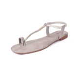 WOMEN One Toe Grey Flat Sandals