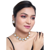 Asmitta Jewellery Gold Alloy Necklace Set ( Pack of 1 ) - Gold