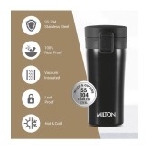 Milton Thermosteel Vacuum Insulated Coffee Mug, 300 ml, Black | Hot & Cold Flask | Leak Proof | Rust Proof | Thermos | Soup Flask| Juice Mug | Water Flask| Tea Mug - Black