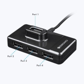 ZEBRONICS Zeb-100HB 4 Ports USB Hub for Laptop, PC Computers