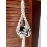 Macramé Planter Off White